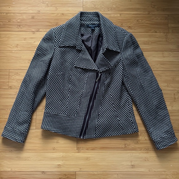 Insight brown tweed moto jacket blazer. Size: 6 - Picture 9 of 10